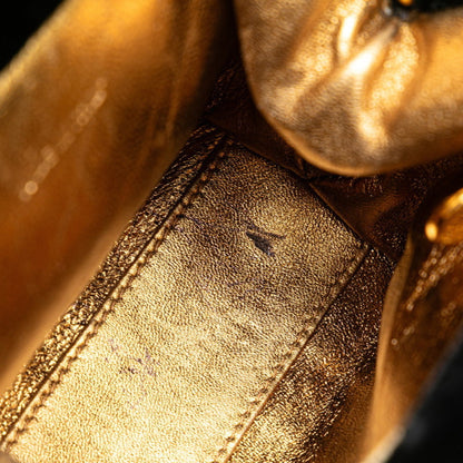 Chanel Matelasse Coco Mark Mini Handbag In Black Velvet