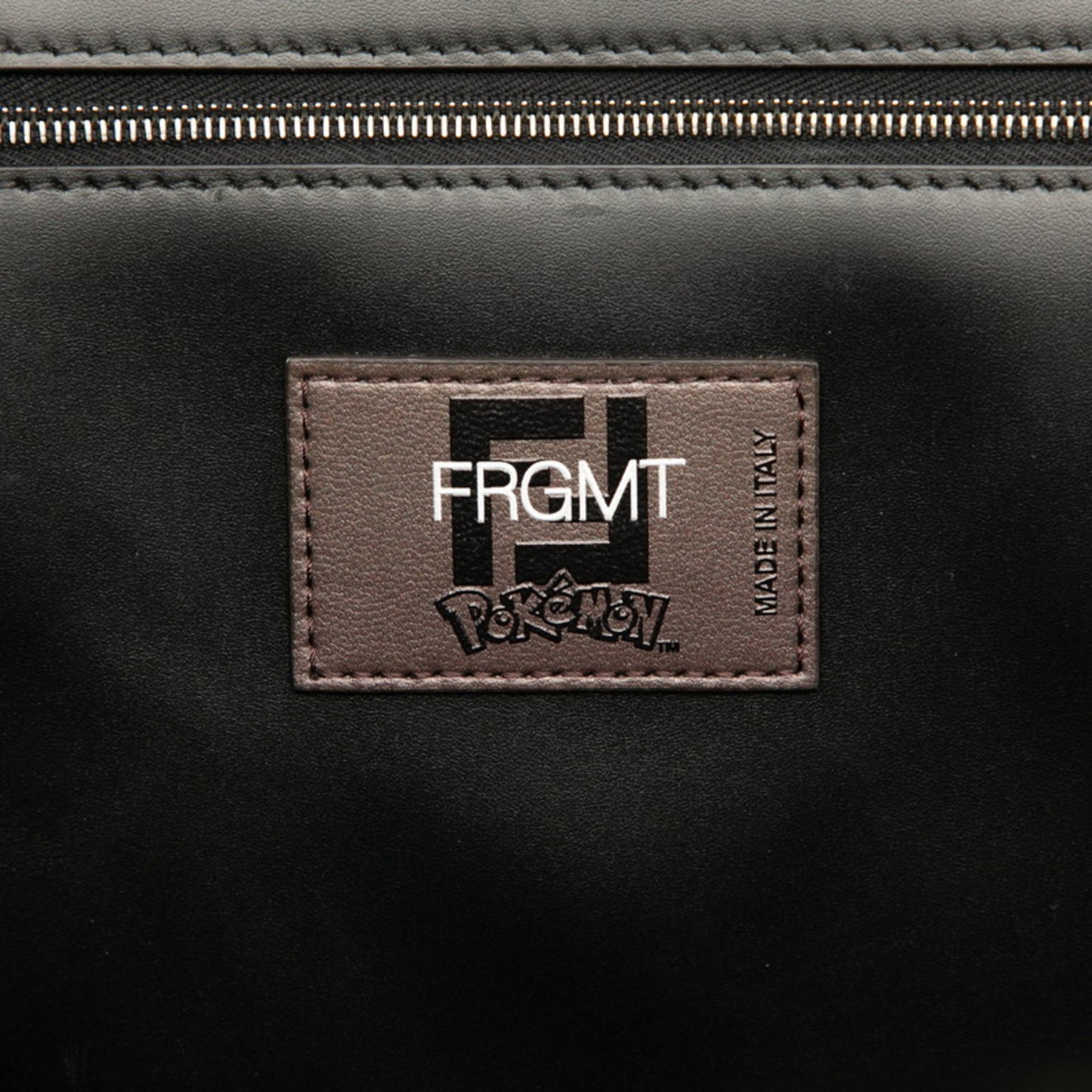 Fendi X Fragment Pokmon Zucca Dragonite Tote Bag/Shoulder Bag 2Way 8Bh357 Brown Canvas Leather