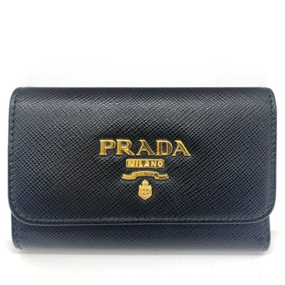 Prada Saffiano Leather 4-Ring Key Case Black Prada