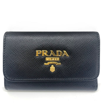 Prada Saffiano Leather 4-Ring Key Case Black Prada