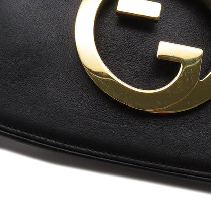 Gucci Blondie Gg Interlocking G Leather Shoulder Bag 699268 Gucci 2-Way Chain Black