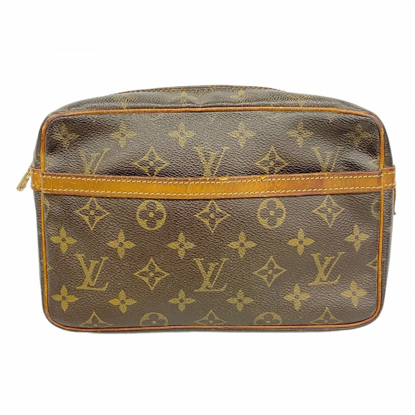 Louis Vuitton Monogram Compigne 23 Clutch Bag M51847 Brown