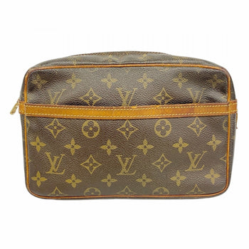 Louis Vuitton Monogram Compigne 23 Clutch Bag M51847 Brown