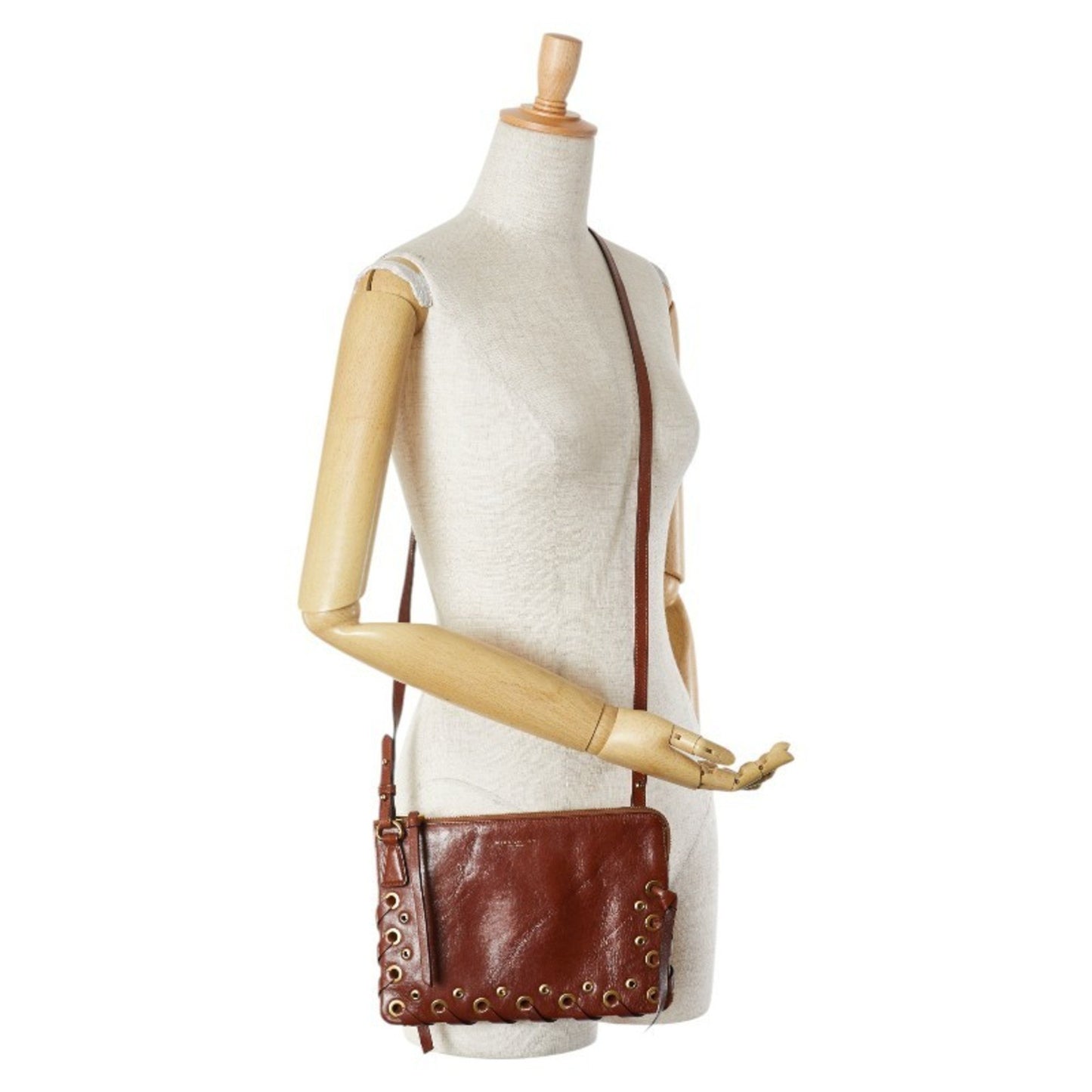 Marc Jacobs Crossbody Shoulder Bag In Brown Leather