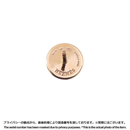 Hermes Ex Libris Earrings 18Kpg Hermes