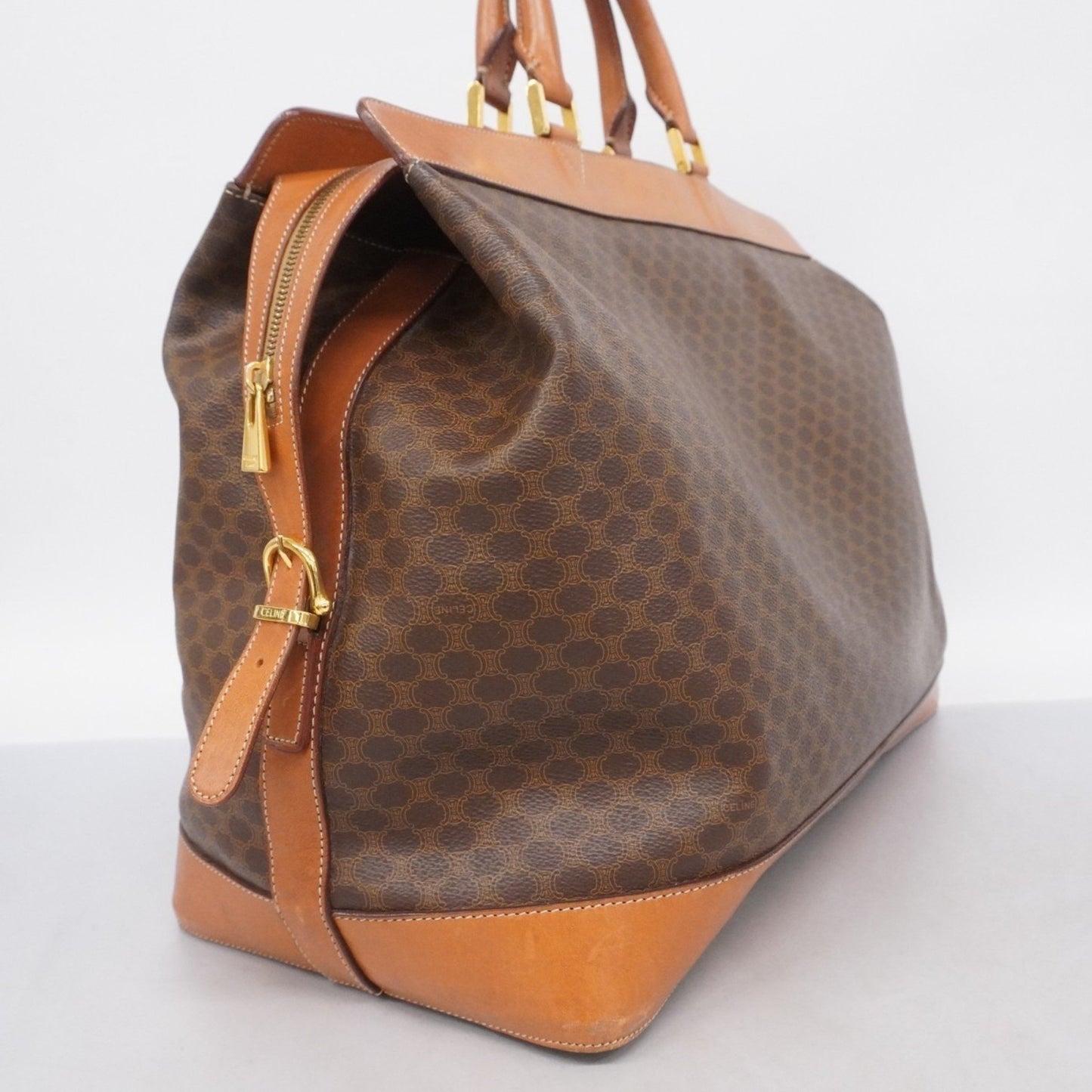 Celine Boston Bag Macadam Brown