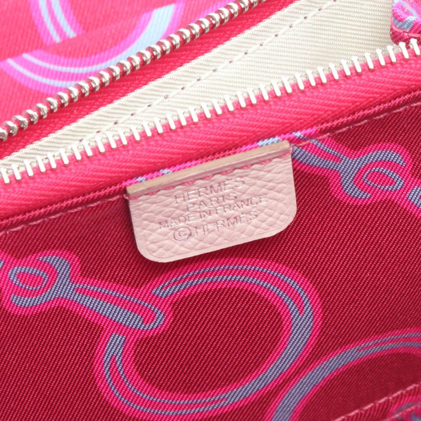 Hermes Herms Azap Compact Silkin Round Wallet