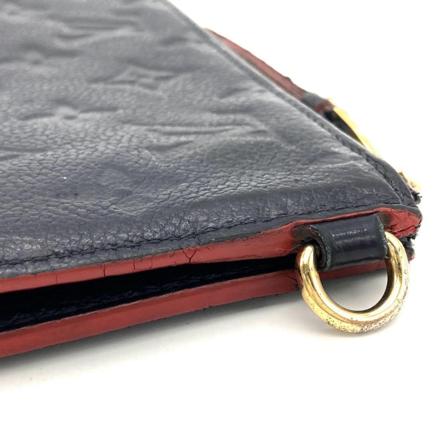 Louis Vuitton Louis Vuitton Pochette Melanie Mm Clutch Bag Monogram Empreinte M68706 Navy Tn4189