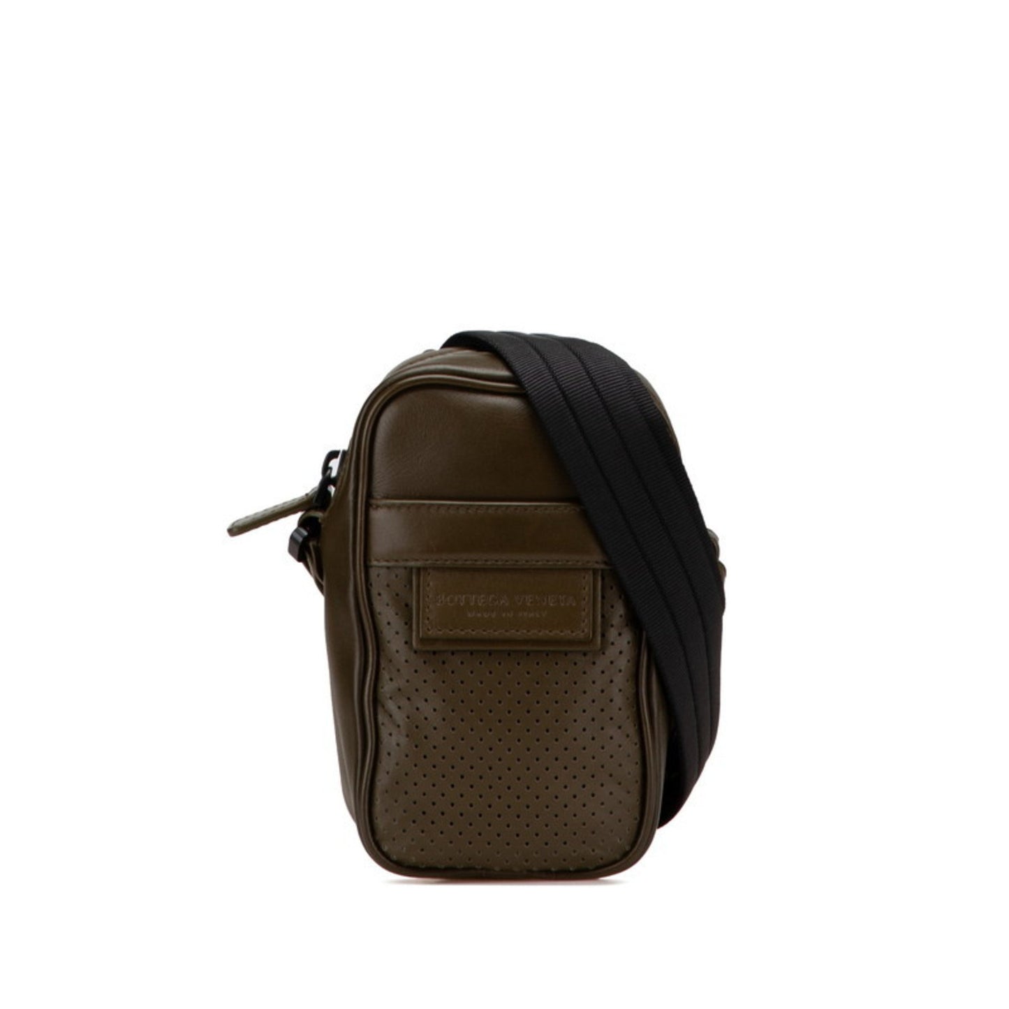Bottega Veneta Leggero Punched Crossbody Shoulder Bag/Shoulder Pouch 566214 Khaki Green Lambskin
