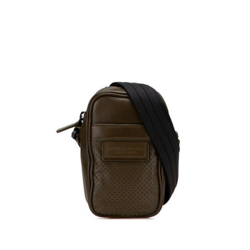 Bottega Veneta Leggero Punched Crossbody Shoulder Bag/Shoulder Pouch 566214 Khaki Green Lambskin