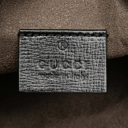 Gucci Interlocking G Shoulder Bag 672952 Black Pvc Leather