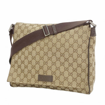 Gucci Gg Canvas Shoulder Bag 146236 Beige Brown