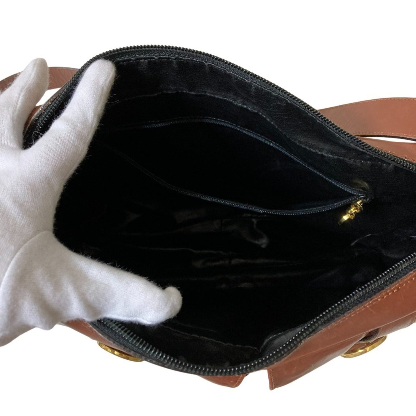 Salvatore Ferragamo Botanical Leather Combination Shoulder Bag