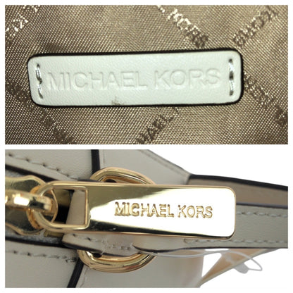 Michael Kors White Gold Hardware Pony Leather Shoulder Bag Pochette