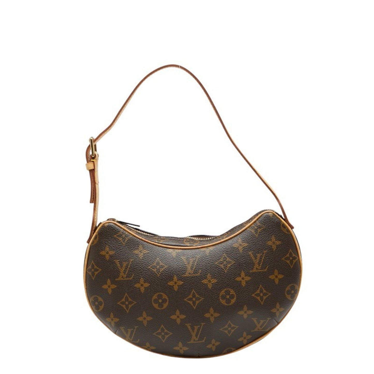 Louis Vuitton Monogram Pochette Croissant Pm Shoulder Bag M51510 Brown Leather