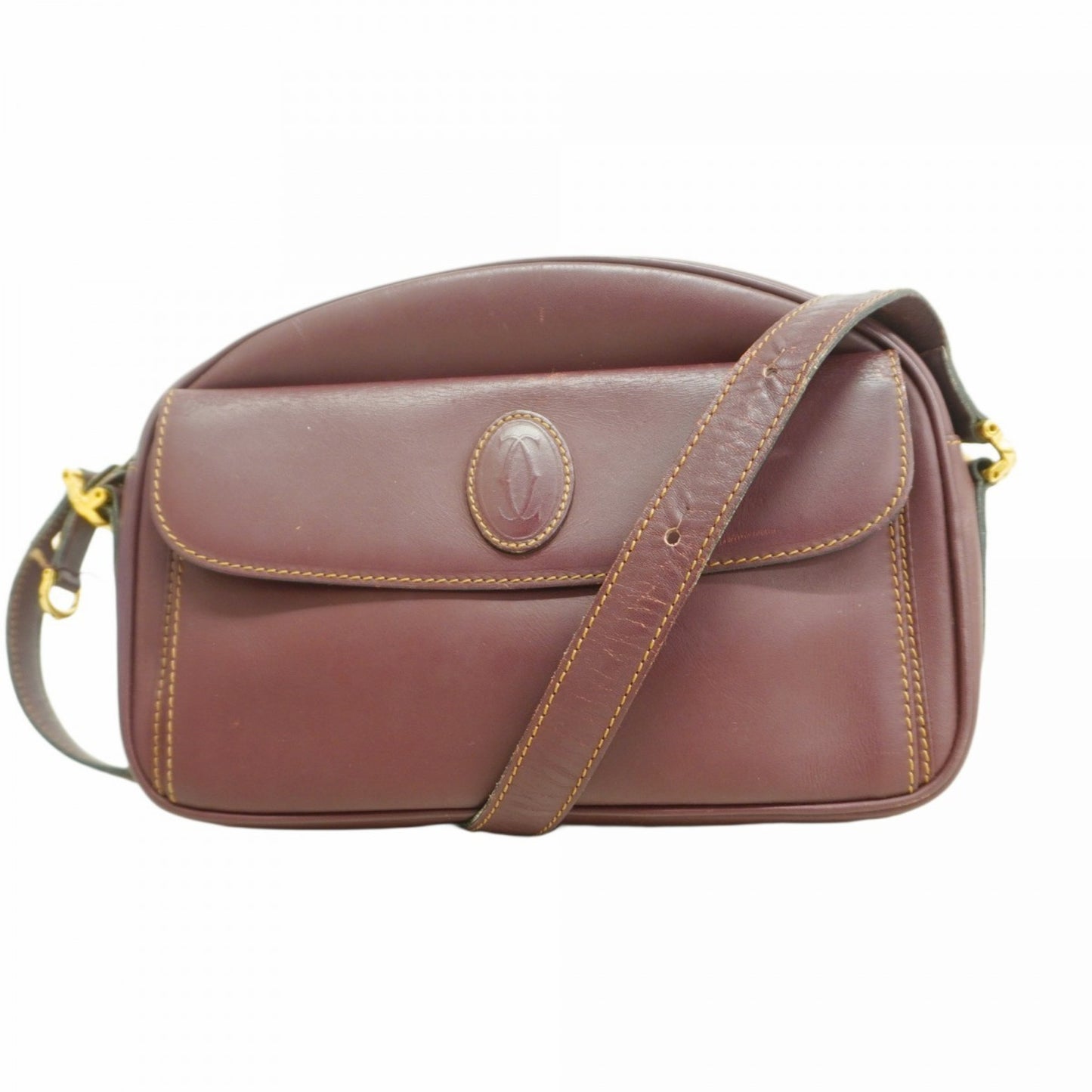 Leather Cartier Shoulder Bag