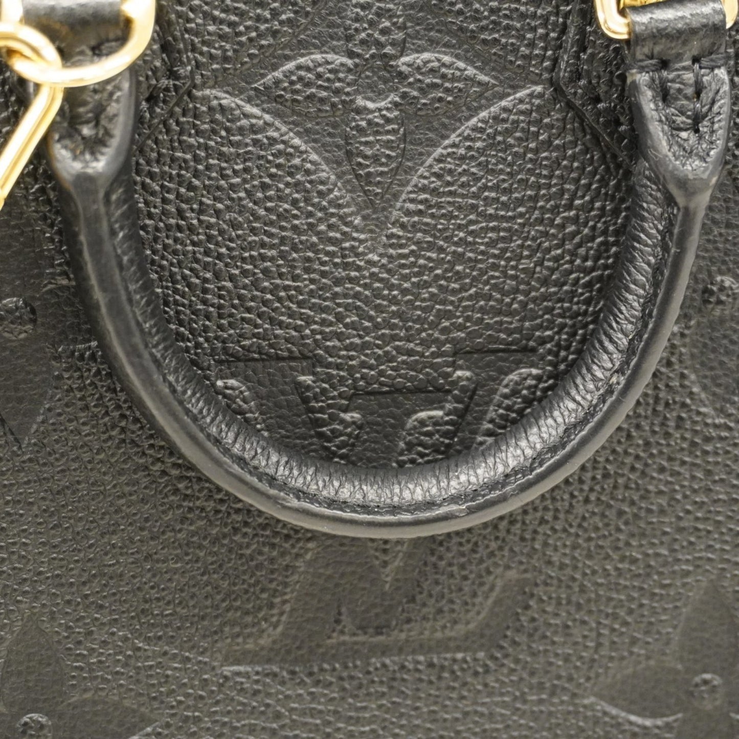 Louis Vuitton Monogram Empreinte Petite Sac Plat Handbag M81417 Noir 2-Way Bag