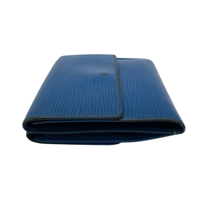 Louis Vuitton Louis Vuitton Tri-Fold Wallet Epi Leather Porte Monnaie Bi-E Carte Credit M63485 Blue