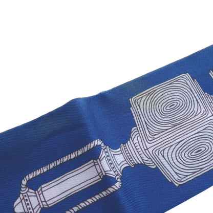 Herms Twilly Merveilleuses Lanternes Silk Blue Scarf Muffler 0819 Hermes