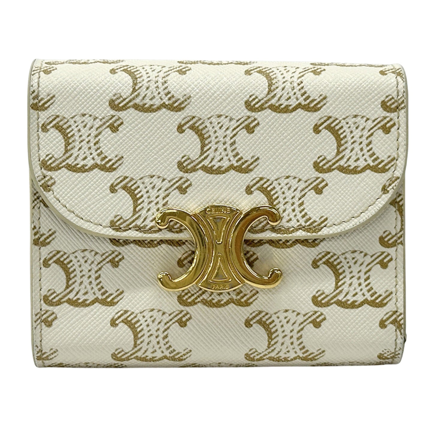 Celine Triomphe Tri-Fold Wallet For Women