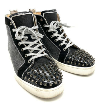 Christian Louboutin Louis Spike High Top Sneakers Black Size 42