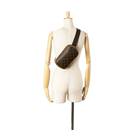 Louis Vuitton Monogram Pochette Ganju Body Bag/Waist Bag M51870 Brown Pvc Leather