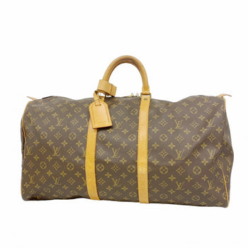 Louis Vuitton Monogram Keepall 55 Boston Bag M41424 Brown