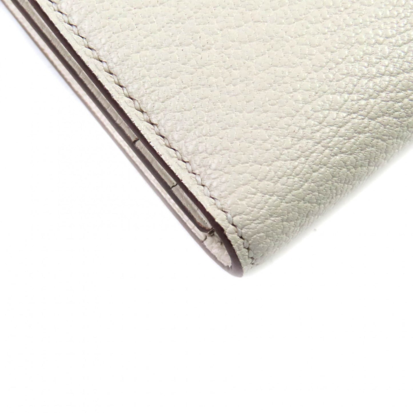 Hermes Bearn Soufflet Nata Chevre Long Wallet With Gold Hardware