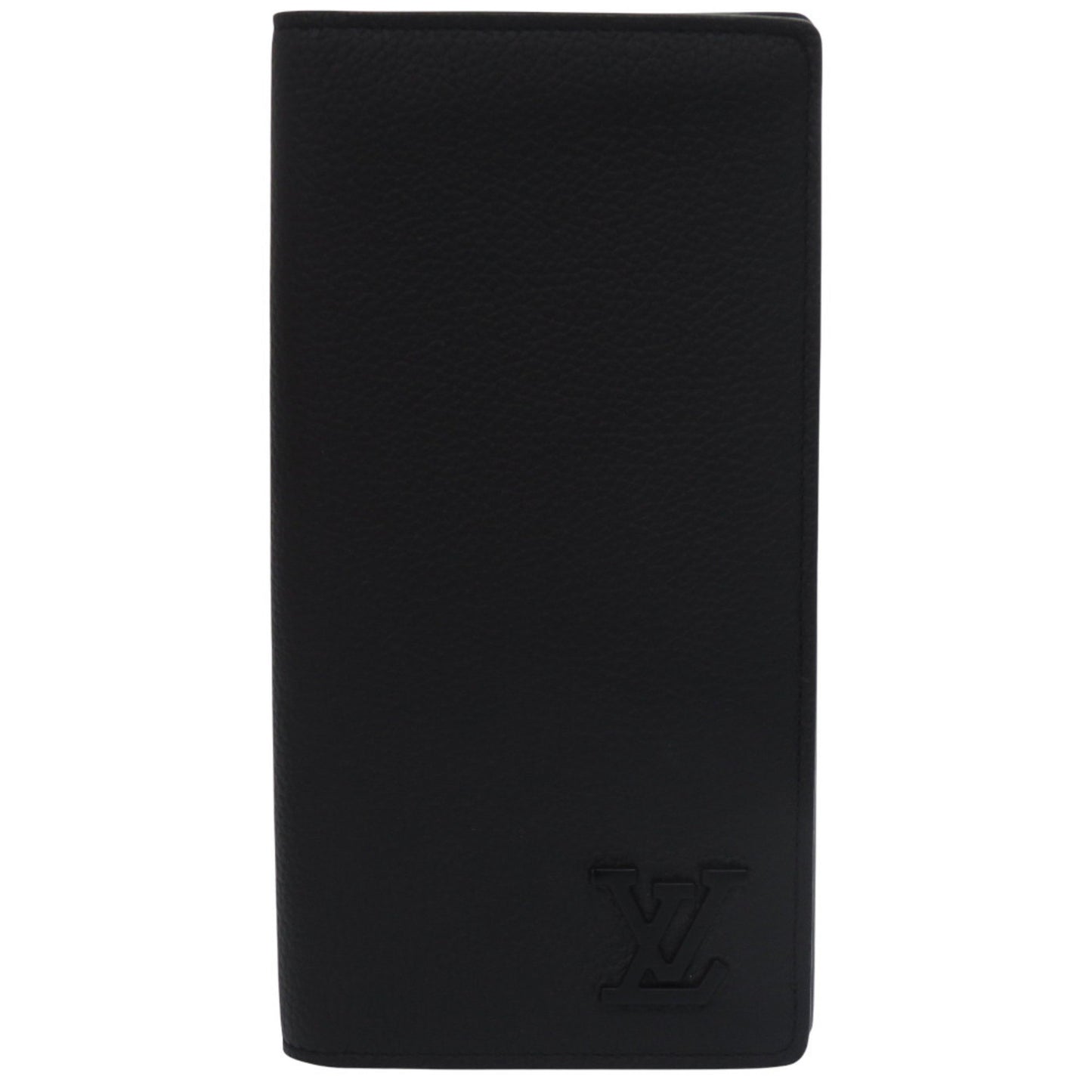 Louis Vuitton Portefeuille Brazza Nm Lv Aerogram Leather Black Long Wallet