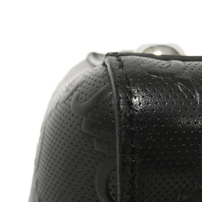 Gucci Gg Embossed Punching Tote Bag Shoulder Double G Black 625774