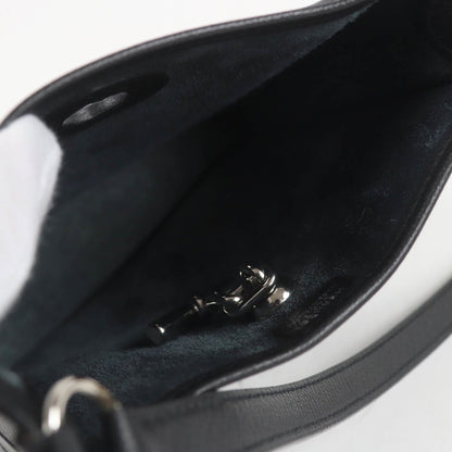 Hermes Vespa Tpm Shoulder Bag In Black With Epsom Leather And Silver Hardware