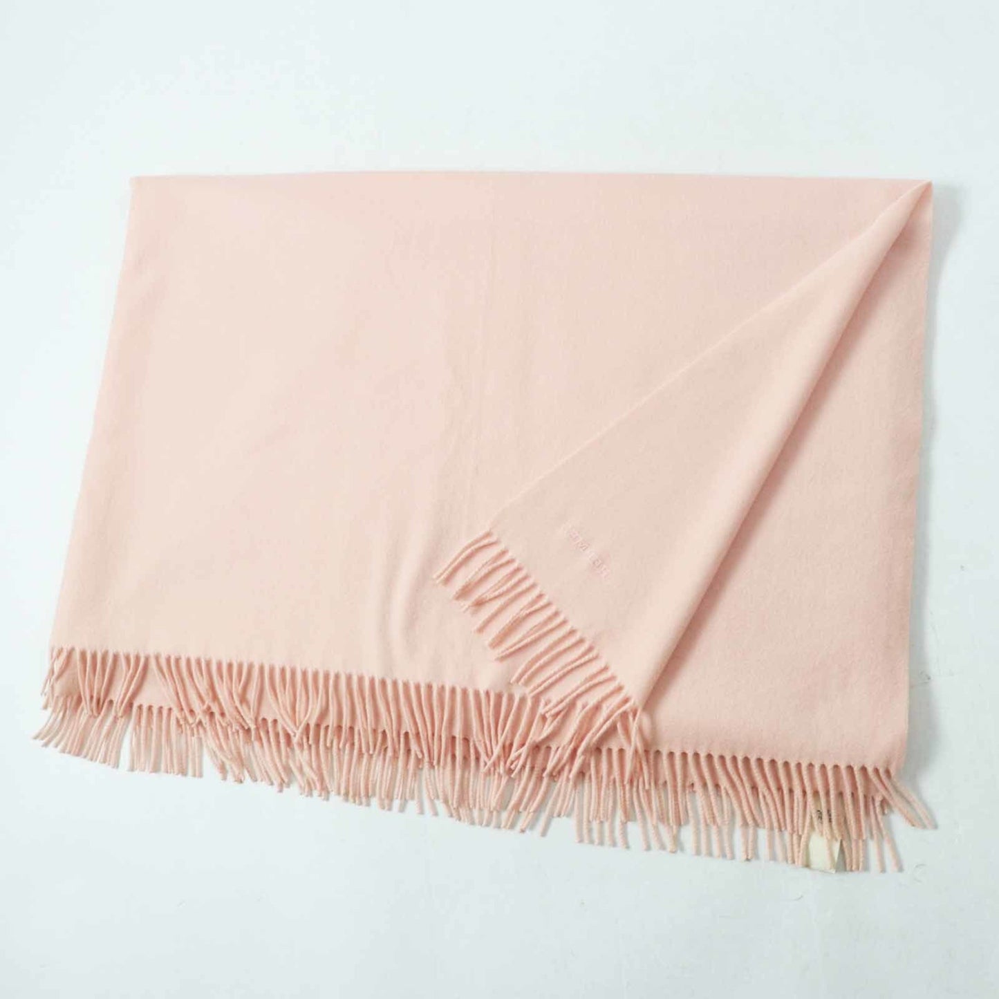 Hermes 100% Cashmere Shawl With Embroidered Logo