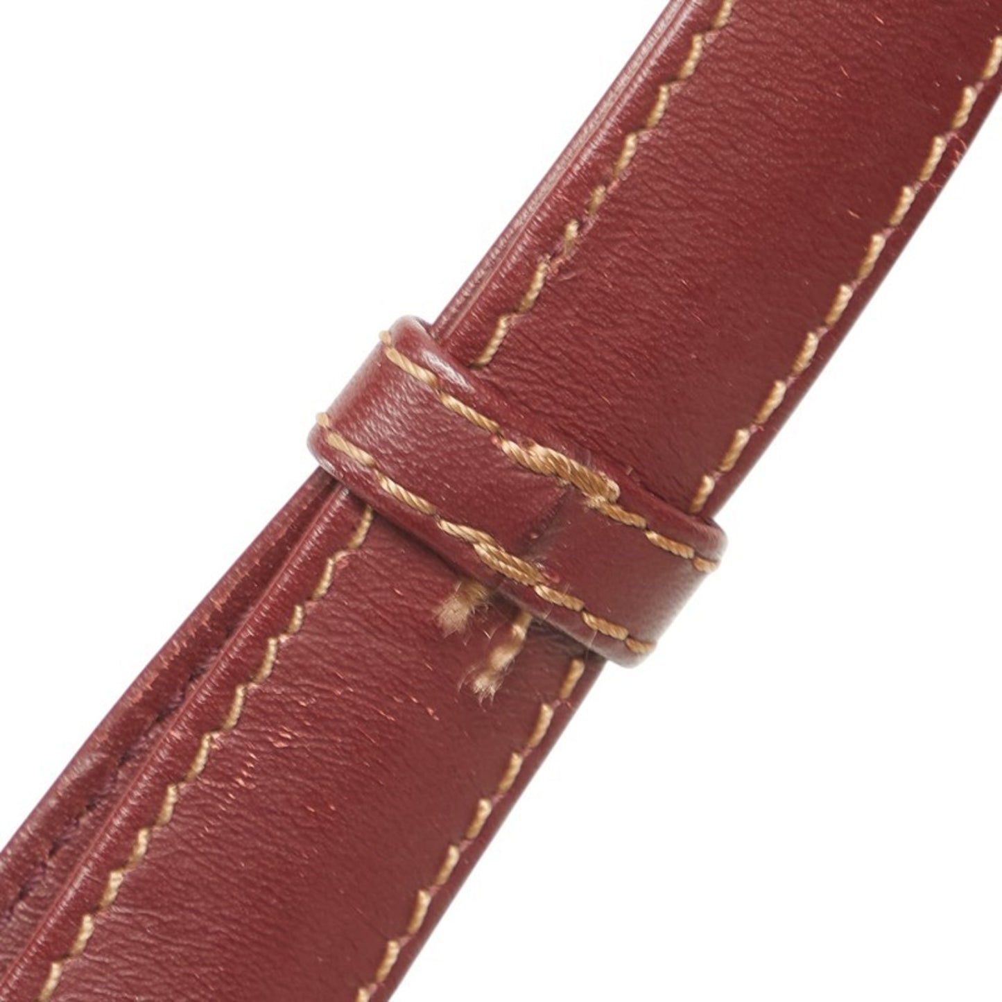 Cartier Must Line Shoulder Bag Wine Red Bordeaux Leather