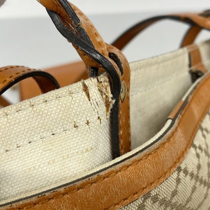 Gucci Diamante Tote Bag 247209 Canvas Beige Orange Champagne