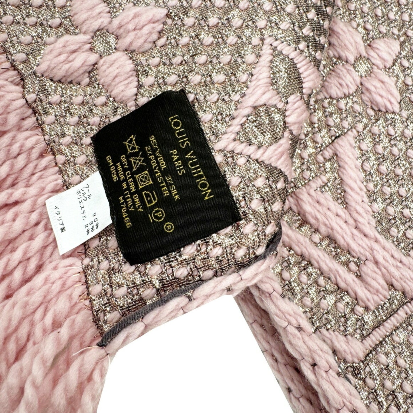 Louis Vuitton Echarpe Mania M70466 Gm0196 Pink Vuitton Scarf/Shawl