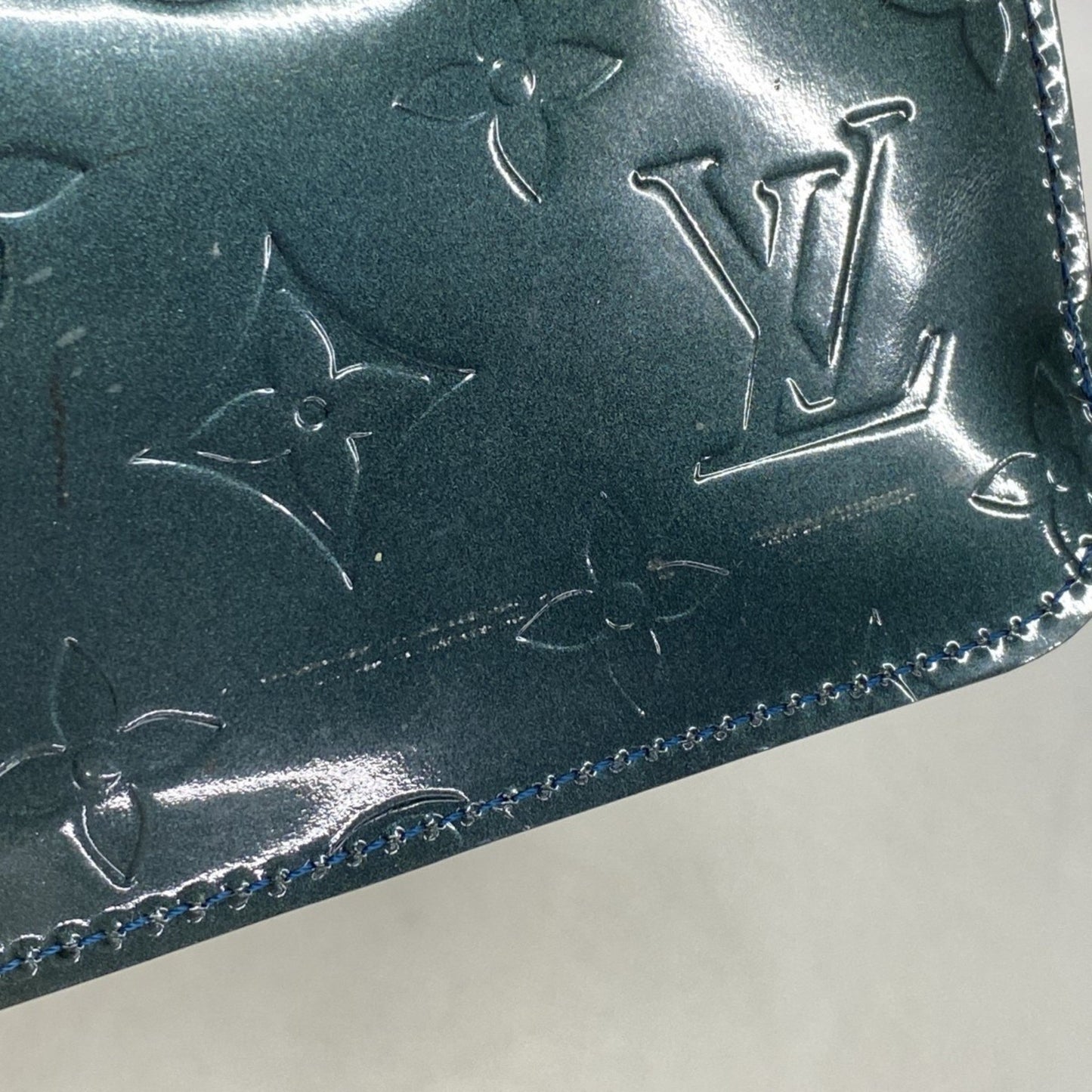 Louis Vuitton Vernis Pochette Cle Nm M93665 Bleu Nuit