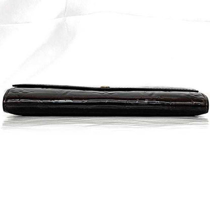 Louis Vuitton Bi-Fold Long Wallet Portefeuille Sarah Ec-22974 Wine Red Amaranth Monogram Vernis