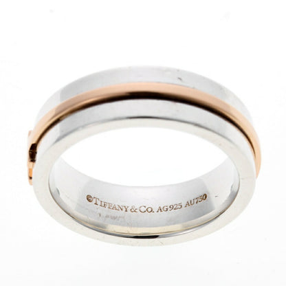Tiffany Tiffany&Co. T Two Narrow Ring 925 K18Pg Silver Pink Gold # 11 S-158259