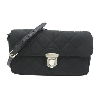 Prada Quilted Chain Shoulder Bag In Black Nylon