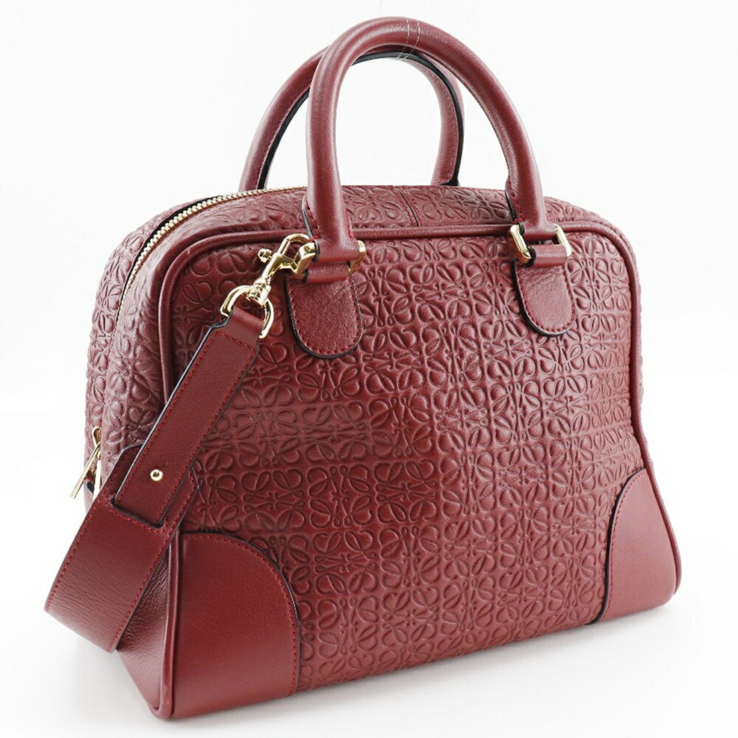 Loewe Amazona 75 Repeat Anagram 2Way Shoulder Calf Red
