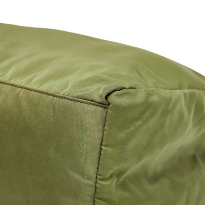 Prada Triangle Logo Plate Tote Bag Green Nylon