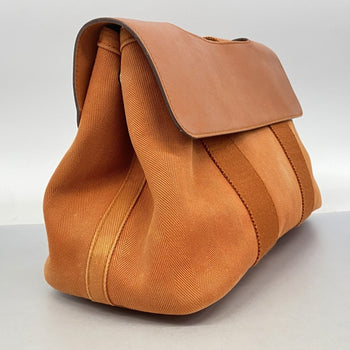 Hermes Herms Valparaiso Pm Handbag In Toile Chevron Orange