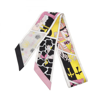 Herms Twilly Hermes Factory Suite Silk Scarf For Women In White