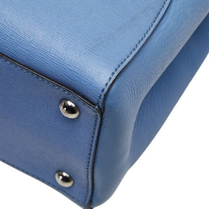Fendi Petit Toujours Handbag/Shoulder Bag 2Way 8Bh253 Light Blue Leather