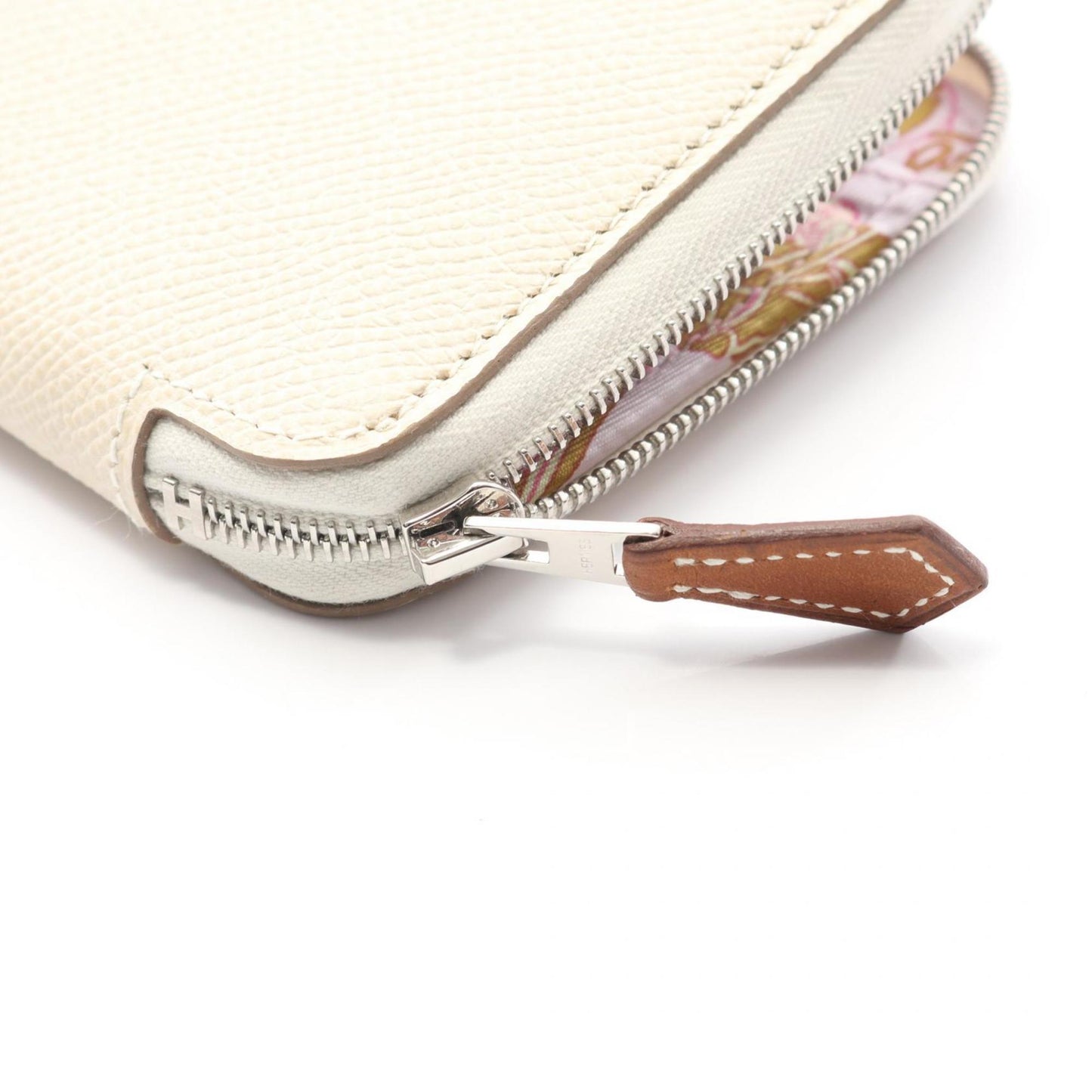 Hermes Herms Azap Compact Silkin Round Wallet In Calfskin Leather (Veau Epsom Leather) For Women