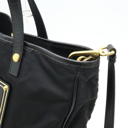 Prada Prada Tote Bag Shoulder Nylon Leather Nero Black Bn1473