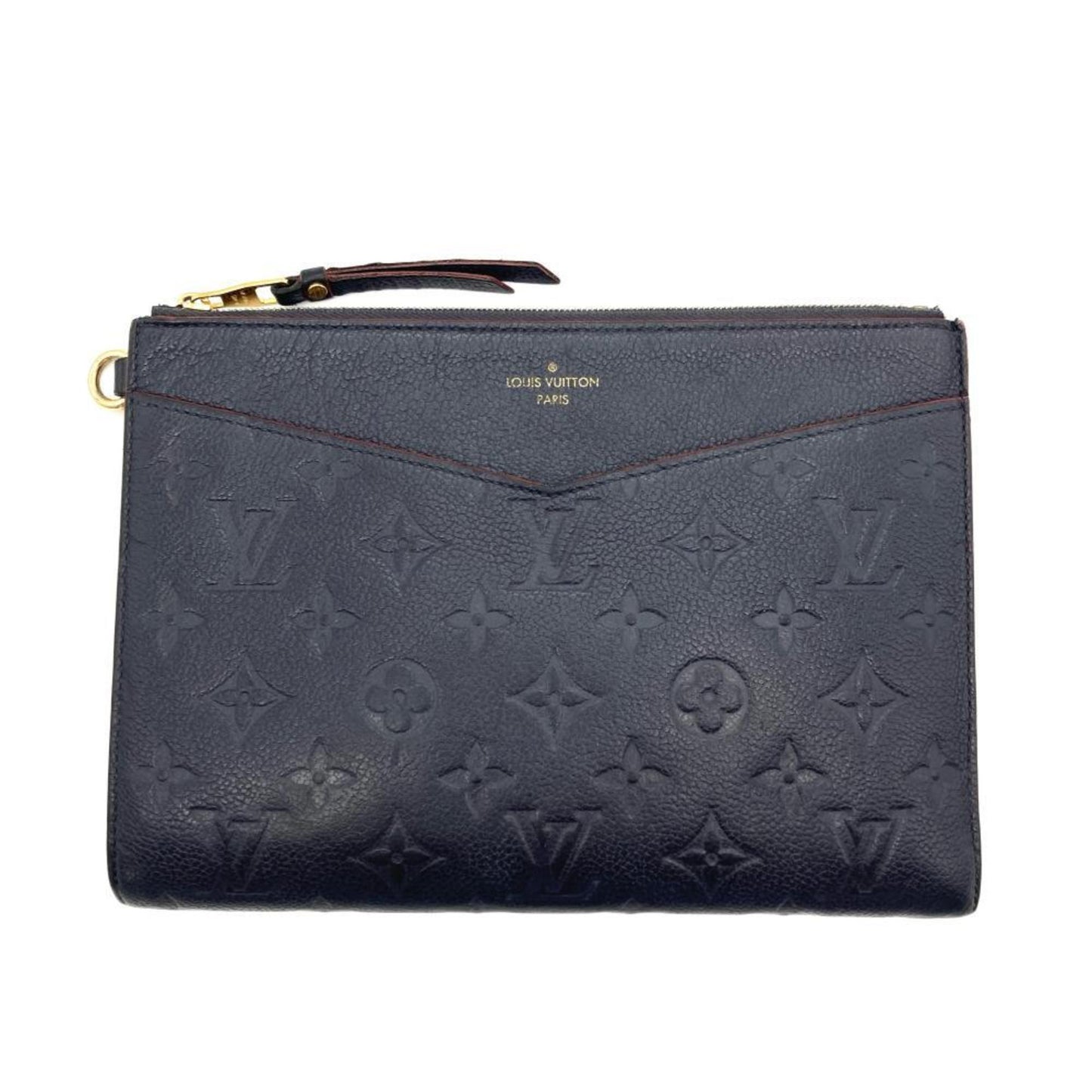Louis Vuitton Louis Vuitton Pochette Melanie Mm Clutch Bag Monogram Empreinte M68706 Navy Tn4189