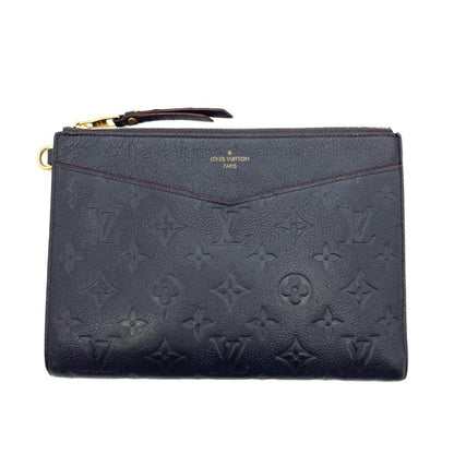 Louis Vuitton Louis Vuitton Pochette Melanie Mm Clutch Bag Monogram Empreinte M68706 Navy Tn4189