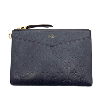 Louis Vuitton Louis Vuitton Pochette Melanie Mm Clutch Bag Monogram Empreinte M68706 Navy Tn4189