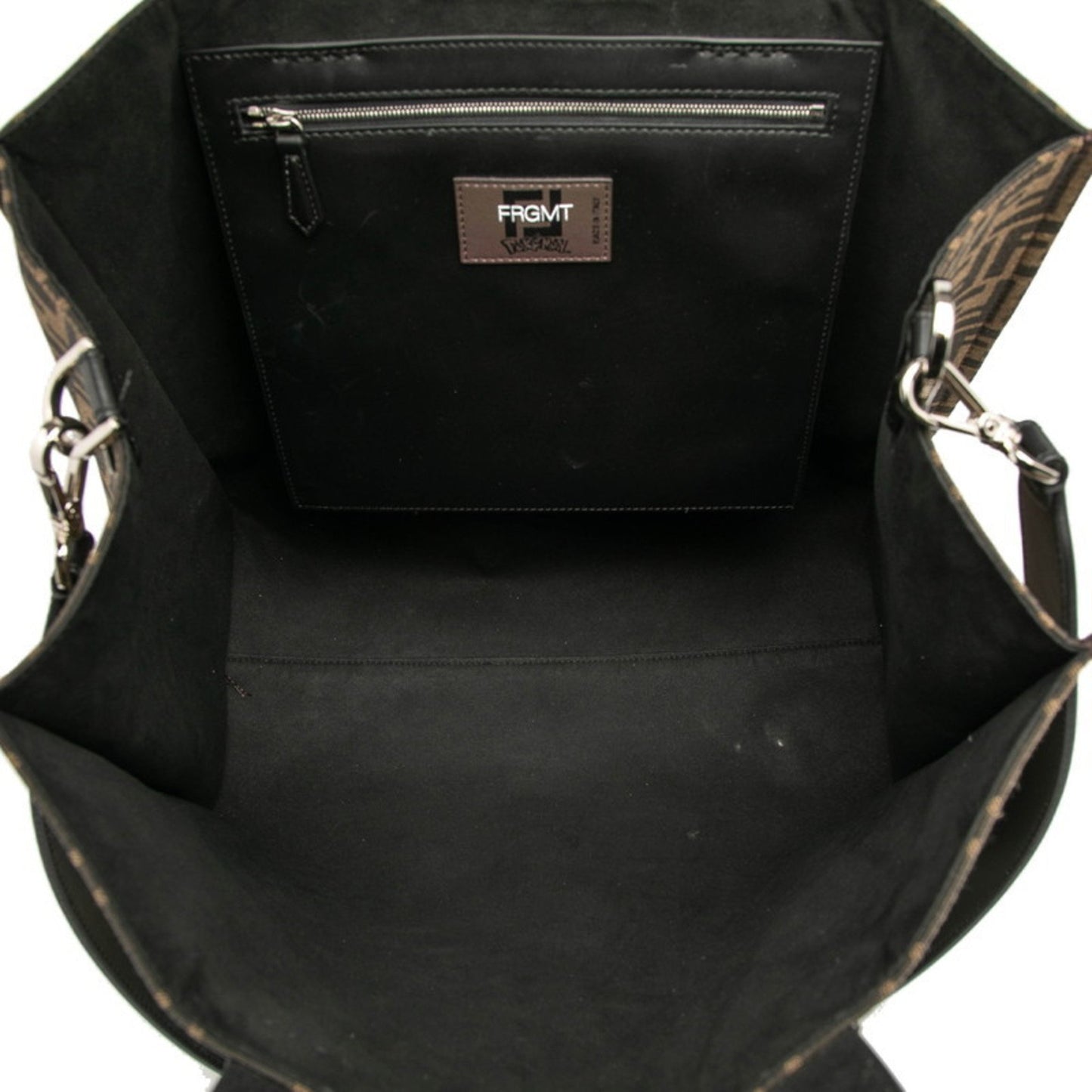 Fendi X Fragment Pokmon Zucca Dragonite Tote Bag/Shoulder Bag 2Way 8Bh357 Brown Canvas Leather